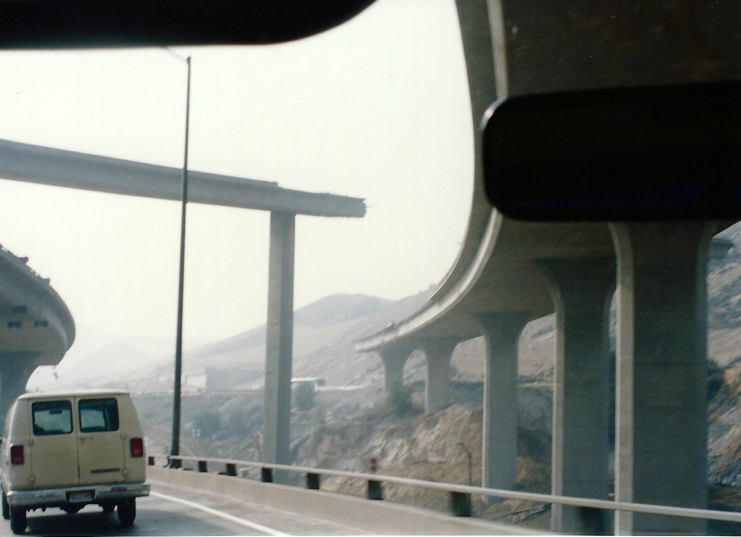 5 Freeway at Newhall Pass - Northridge Earthquake 1994 (Photo by Gary)