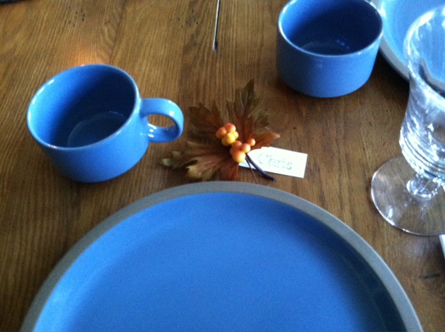 Used my mom's dishes for Thanksgiving 2014.