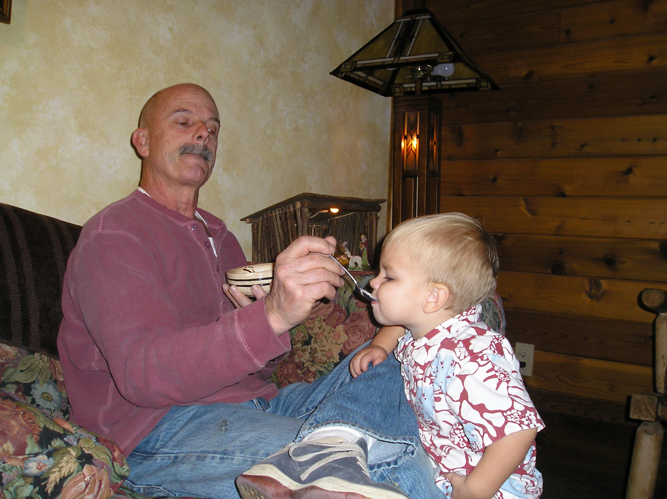 2006 - Gary shares his ice cream with grandson, Micah. 