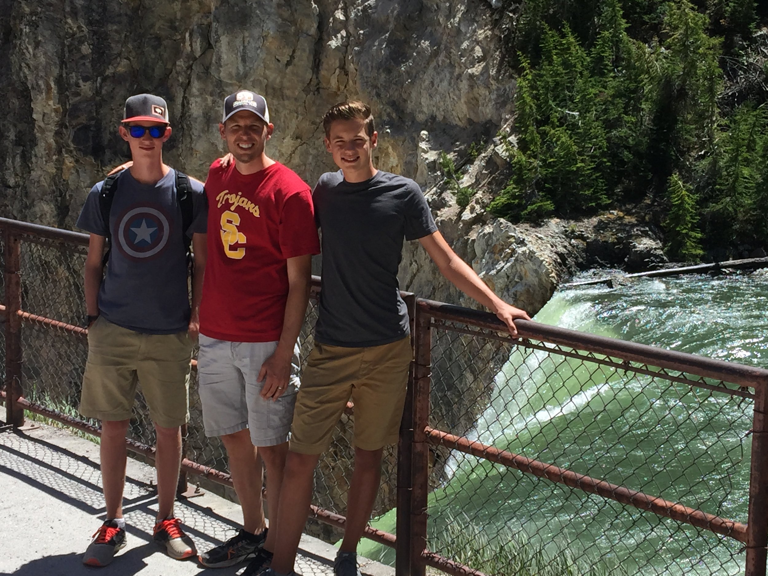  The Dougherty men at Yellowstone Falls 