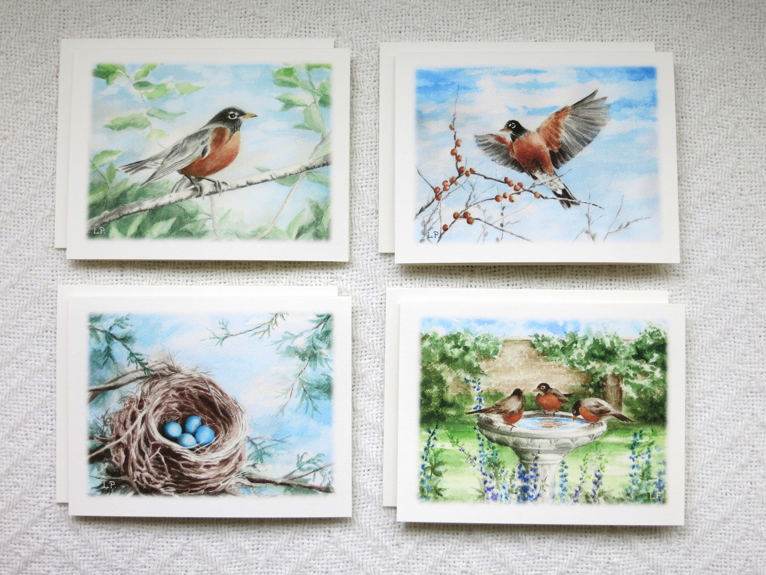 SECRET GARDEN NOTE CARDS - 2 each of 4 designs - Blank inside