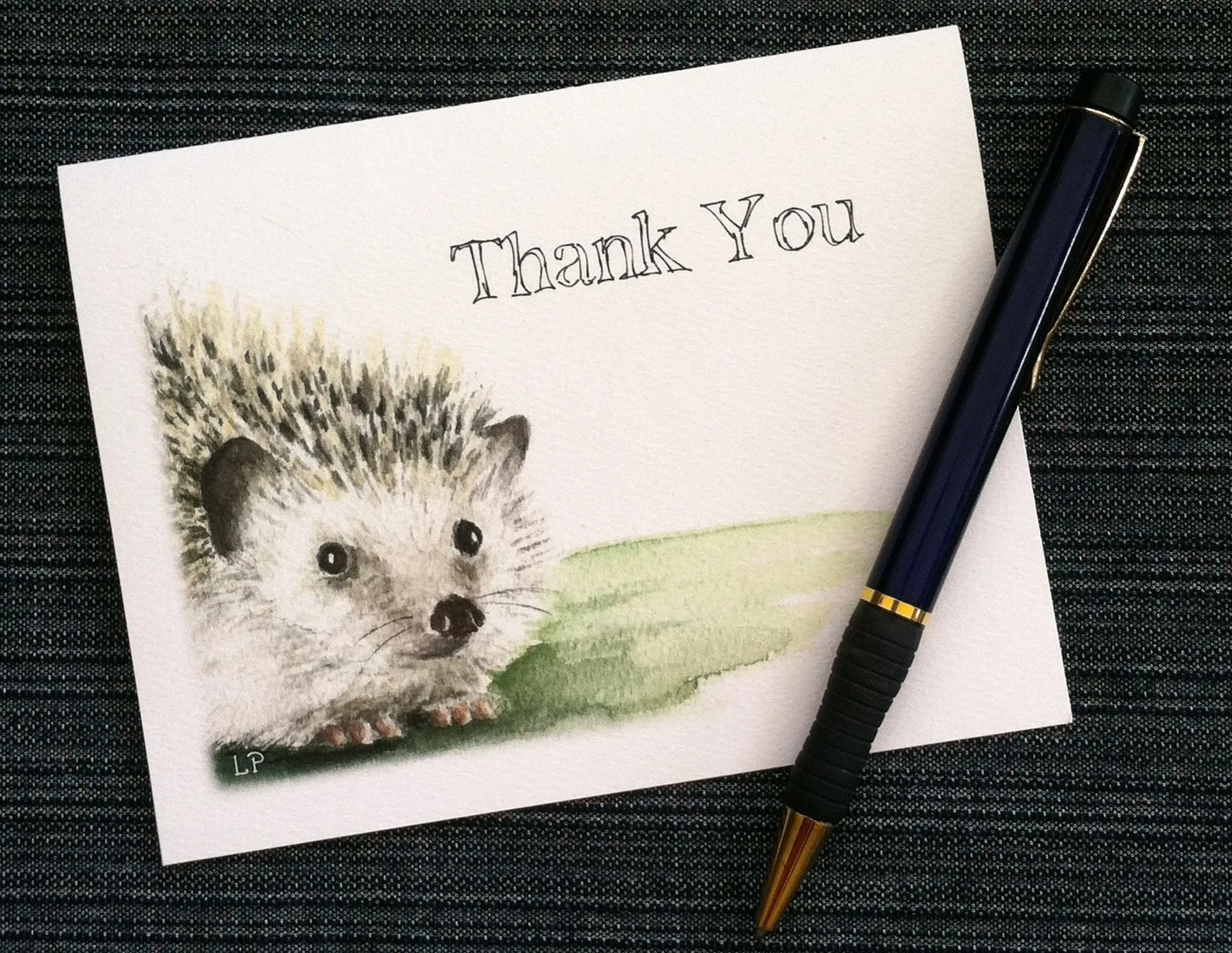 HEDGEHOG THANK YOU - 8 Cards - Blank inside