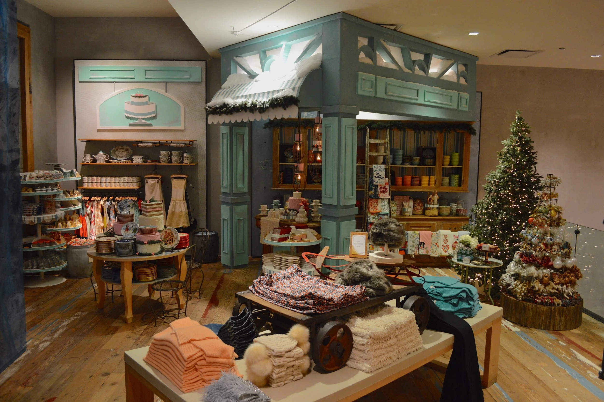  Christmas Installation for Anthropologie  Cardboard, 2x4's, Lights, Paint 