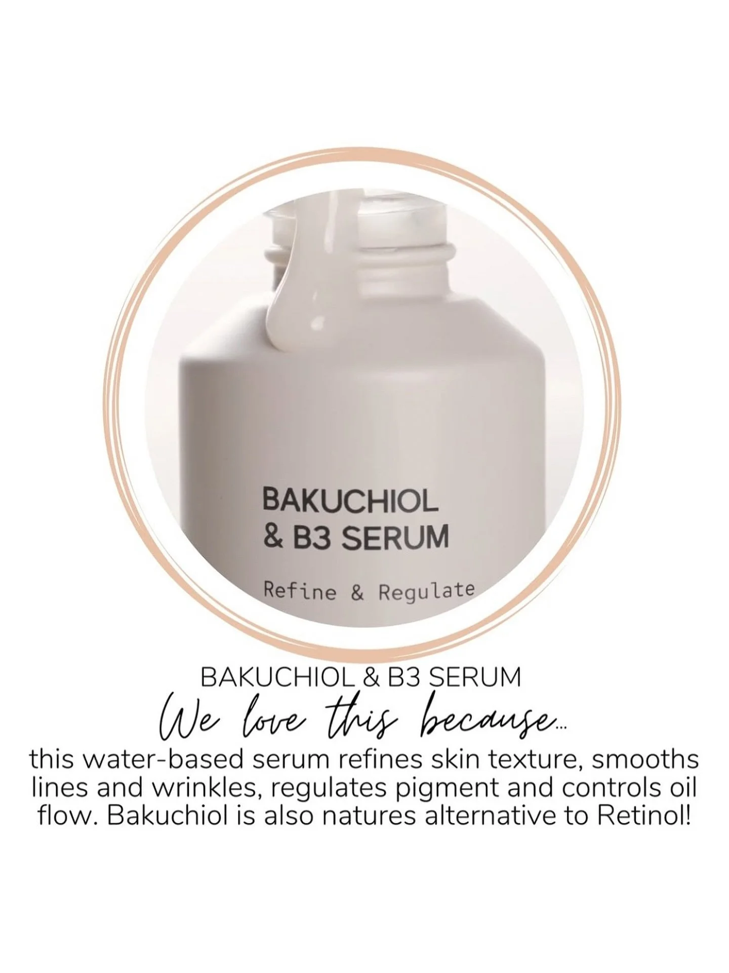 Holy Retinoic Acid… 😵‍💫… if understanding the purpose of RA and your current Vitamin A options have left you feeling less-than-glowy then this post is for you 🫵 The Bakuchiol and B3 Serum is a water-based serum fortified with Buk