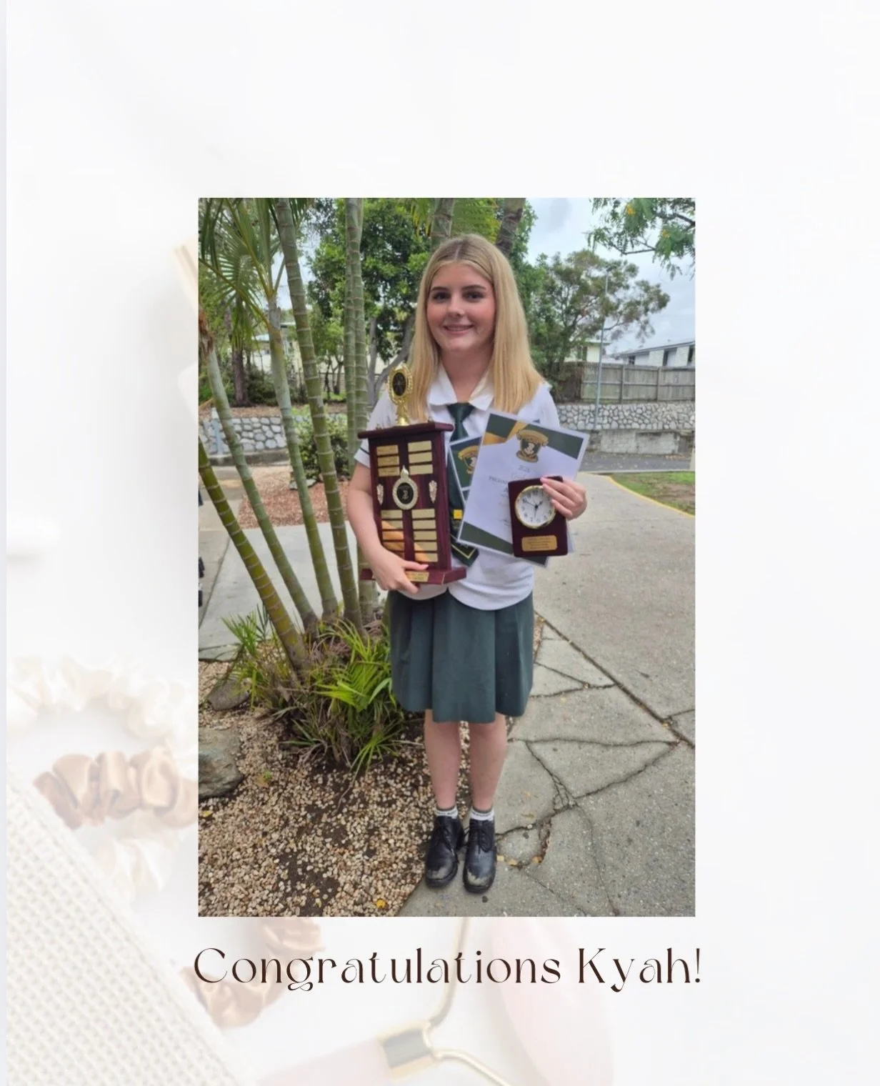🌟 A HUGE congratulations to our Kyah! 🌟

What a way to finish her school journey! 🎓💕

Taking home not one, but TWO incredible honours - Top of her Class in Art and the Technical Proficiency Award for being the most incredible school based apprent