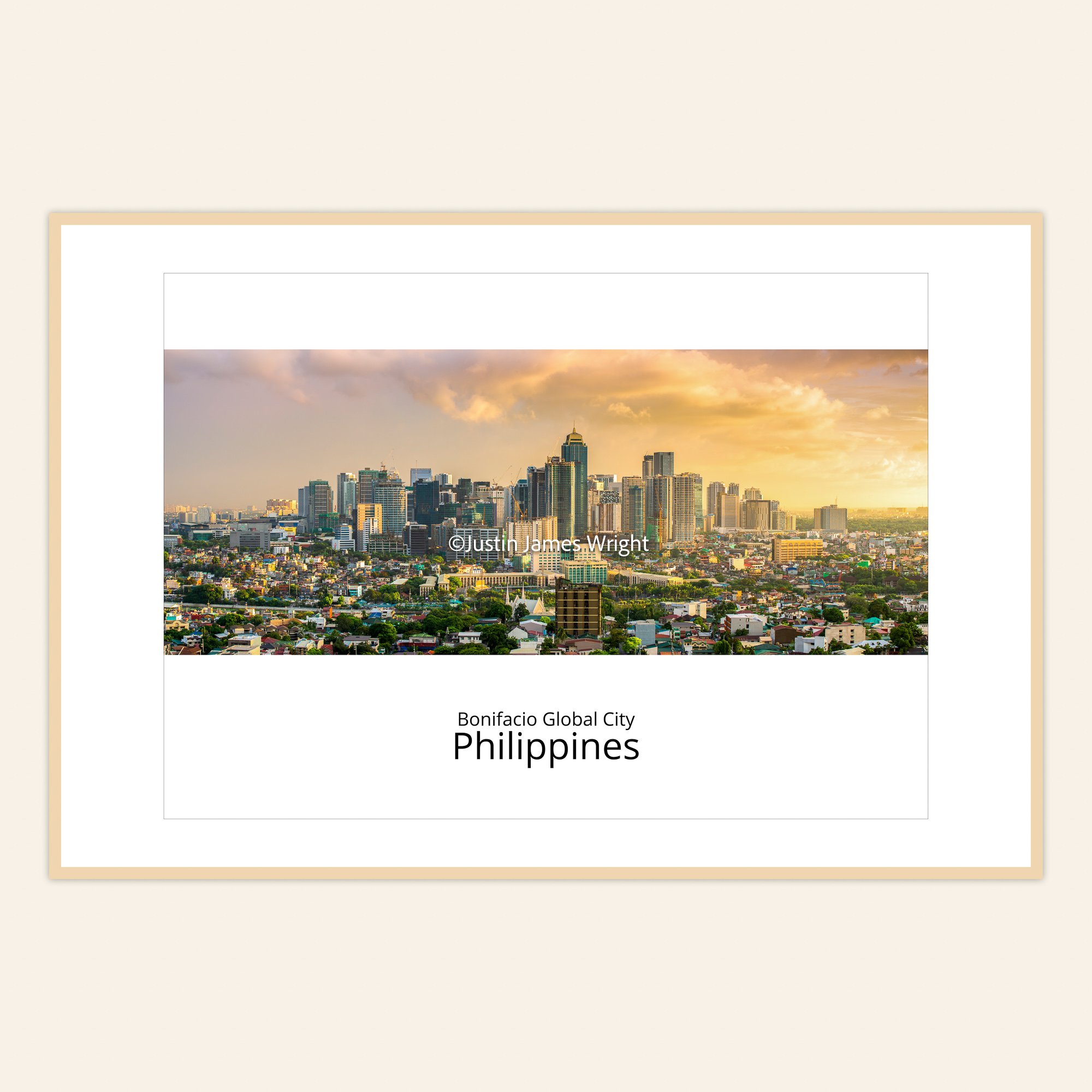 A framed fine art photography print of Bonifacio Global City (BGC), Metro Manila, Philippines