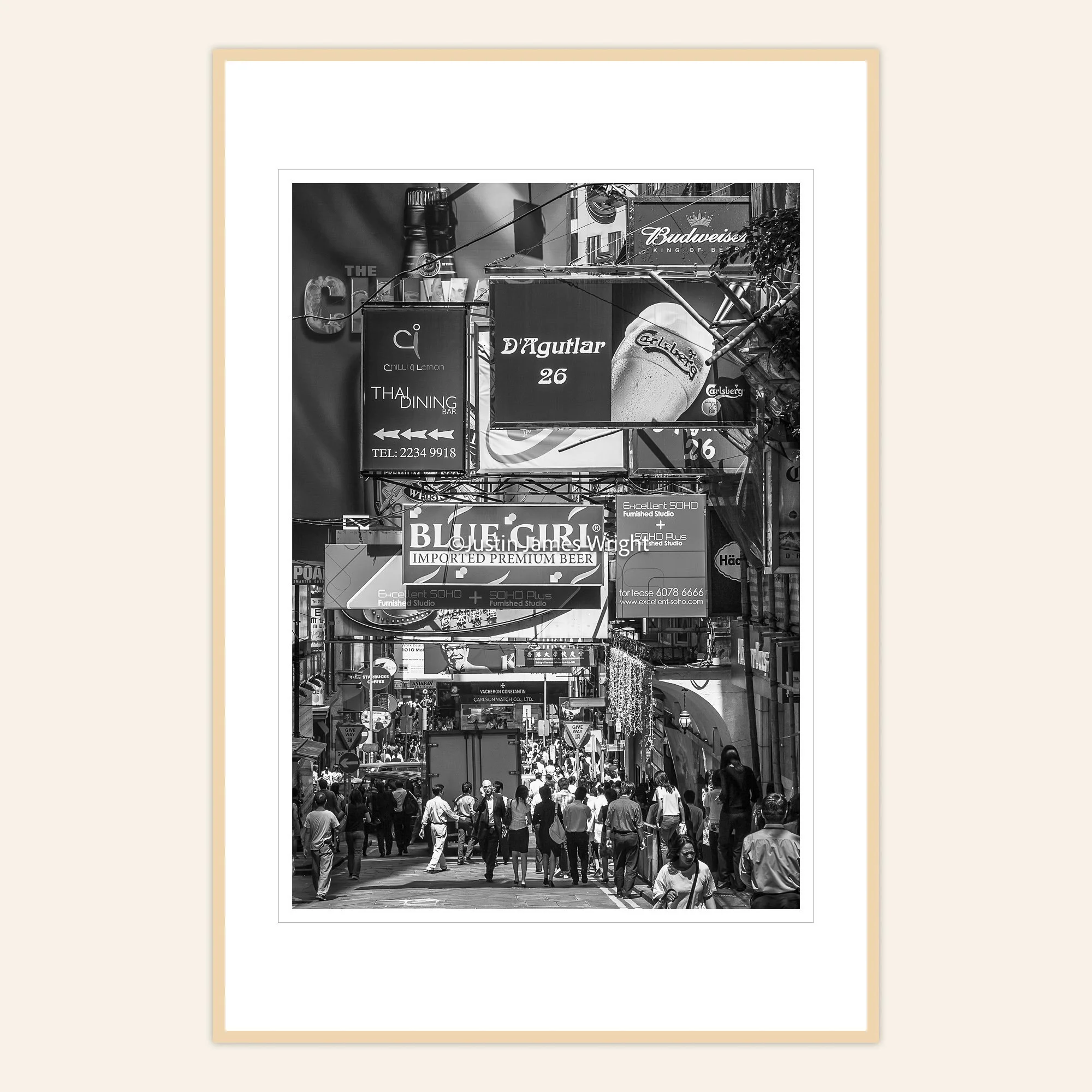 A fine art photograph of Lan Kwai Fong, Hong Kong by Justin James Wright