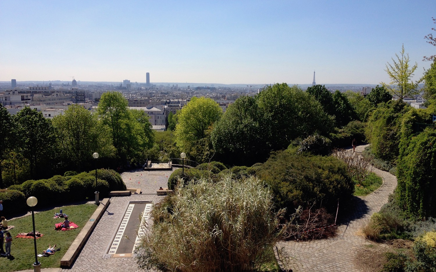 Overlooking Paris from Belleville hill