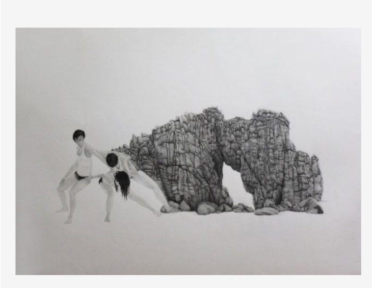 Anne Touquet, mine de plomb, 50x65cm