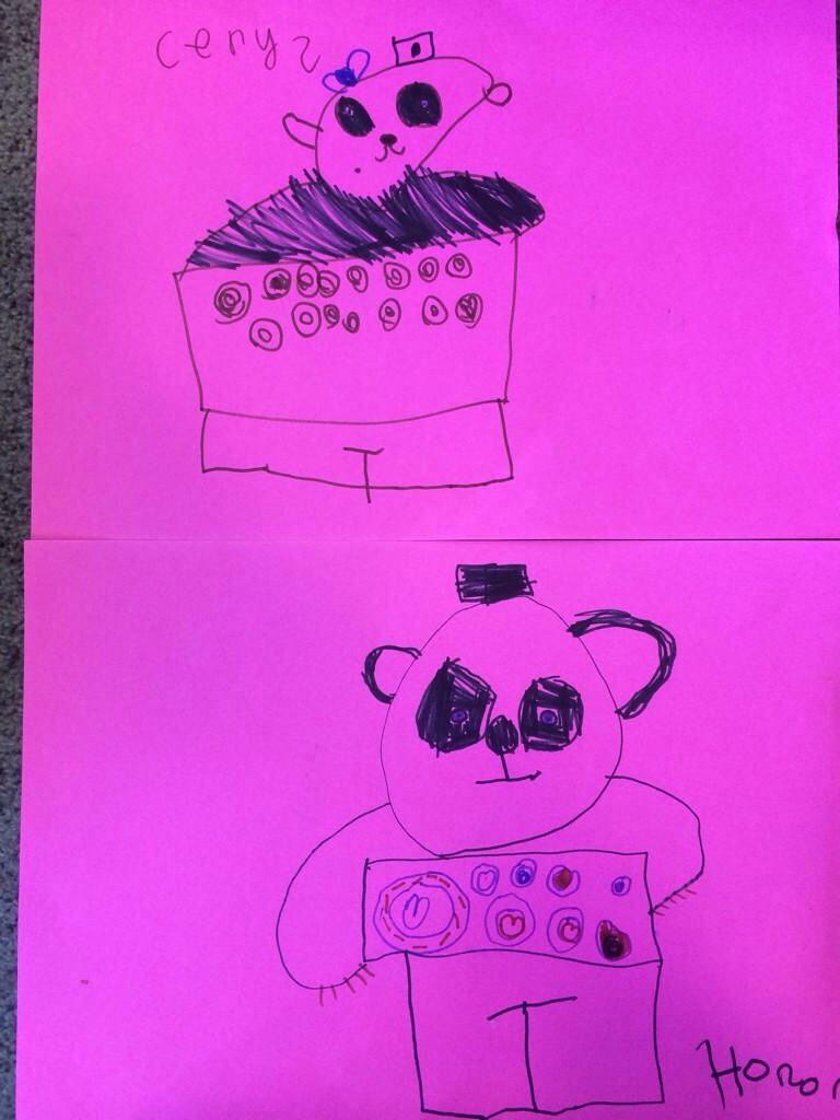 The top one's got a bow and the bottom one's got a super-sized doughnut!