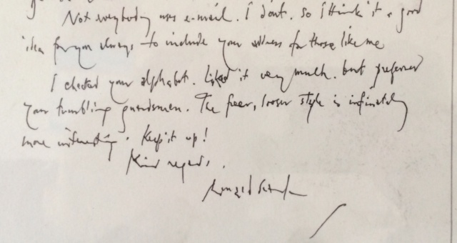 Searle's handwriting.