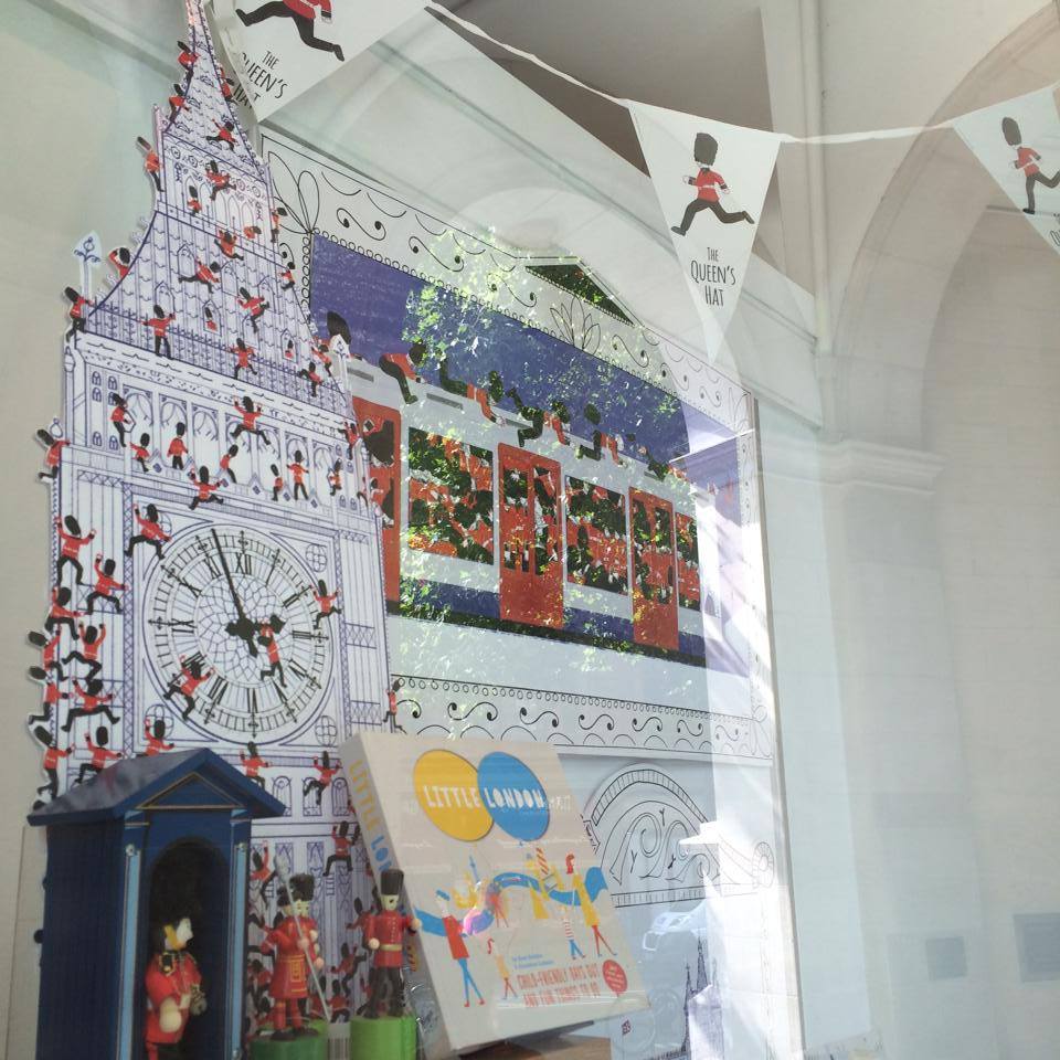 A window display at Waterstones, Trafalgar 