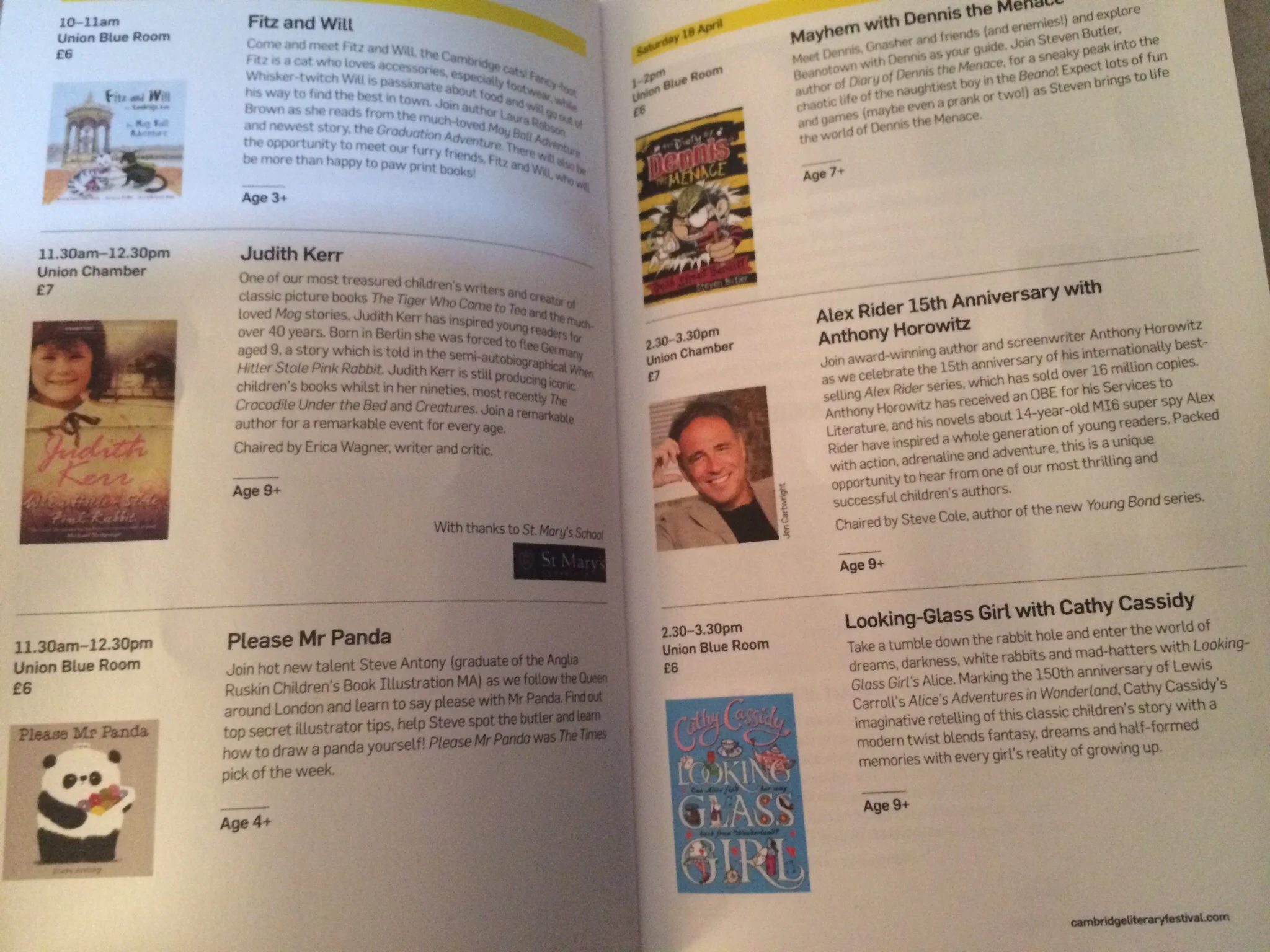 What great company to be in. I got to meet some of the authors in the green room and watch some of their events.