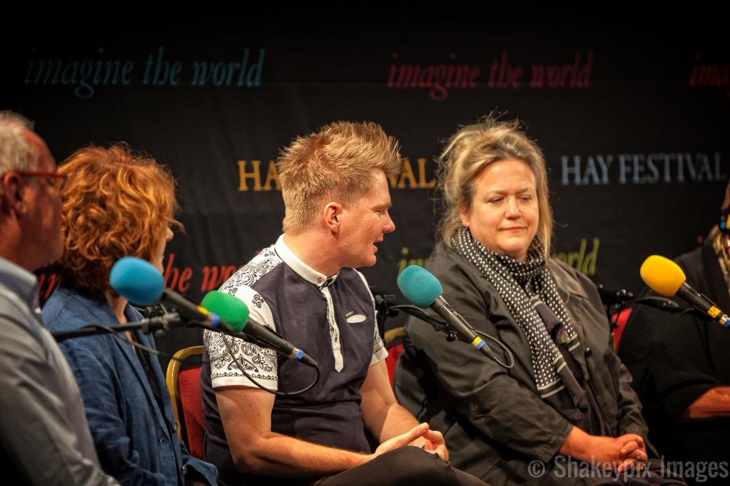 Speaking on BBC Wales. Photo courtesy of Richard Shakespeare
