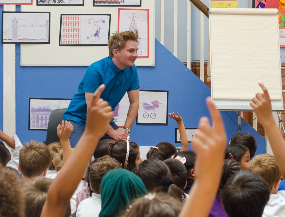 The pupils had lots of questions! (Photo by Emerson Wimsey)