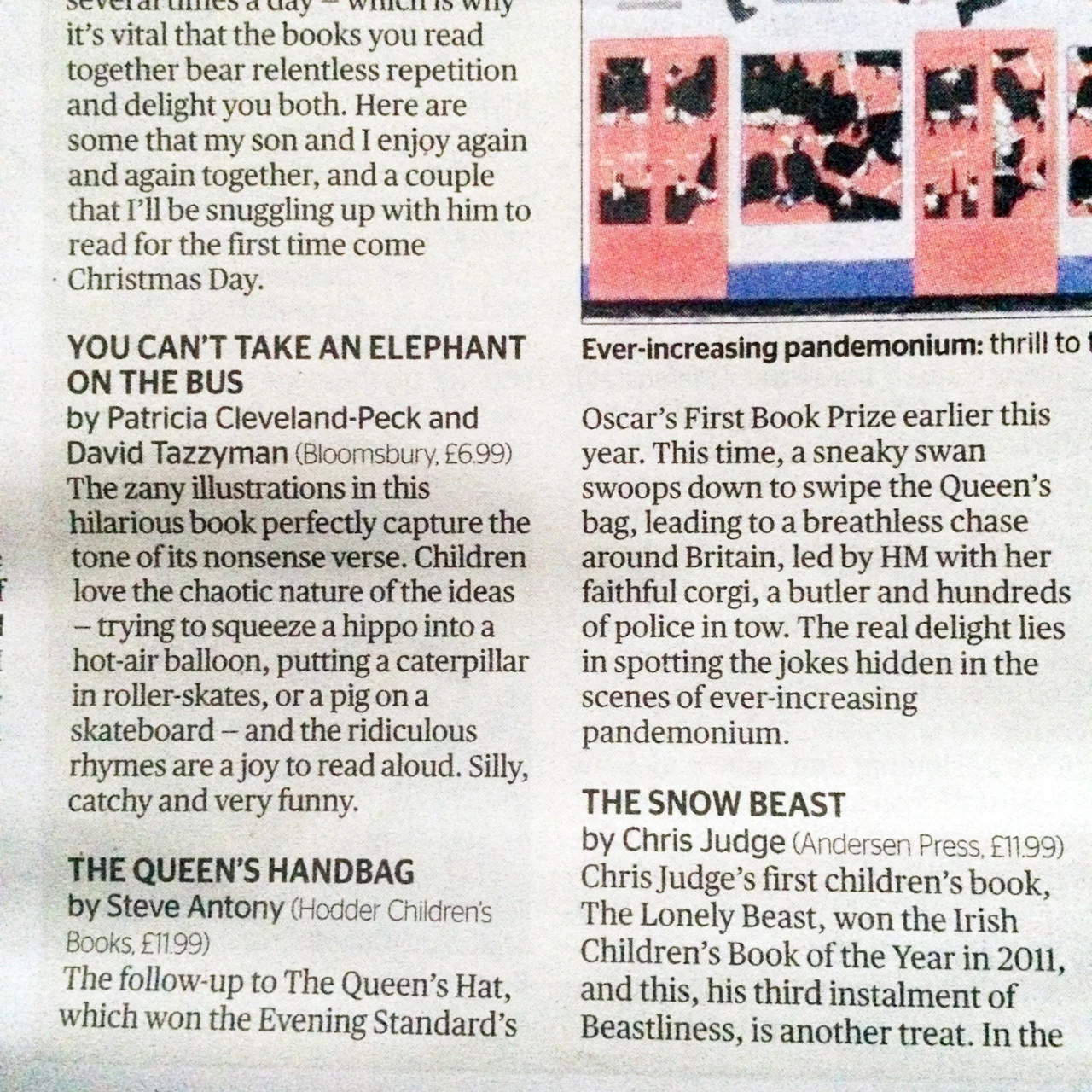 London Evening Standard - Click to enlarge