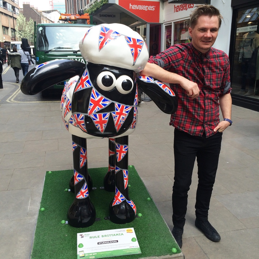 to painting Shaun the Sheep (which fetched £15000.00 for charity )...