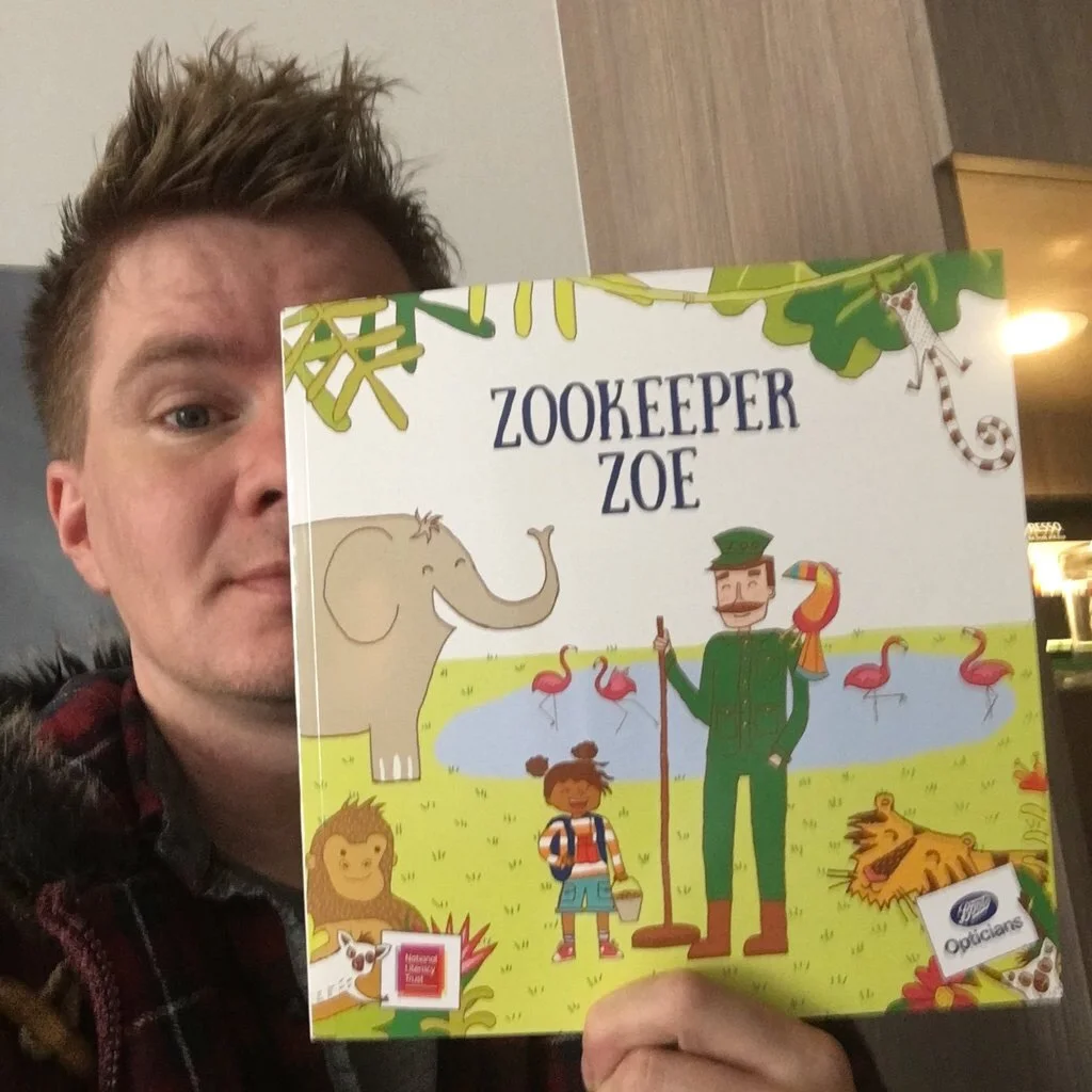 I attended a fundraising event held by The National Literacy Trust and Boots, where I picked up Zookeeper Zoe, a book to help children with their sight. 