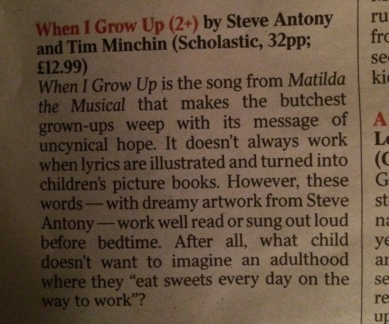 One of three picture books showcased in The Times Newspaper's 'Best of 2017'.