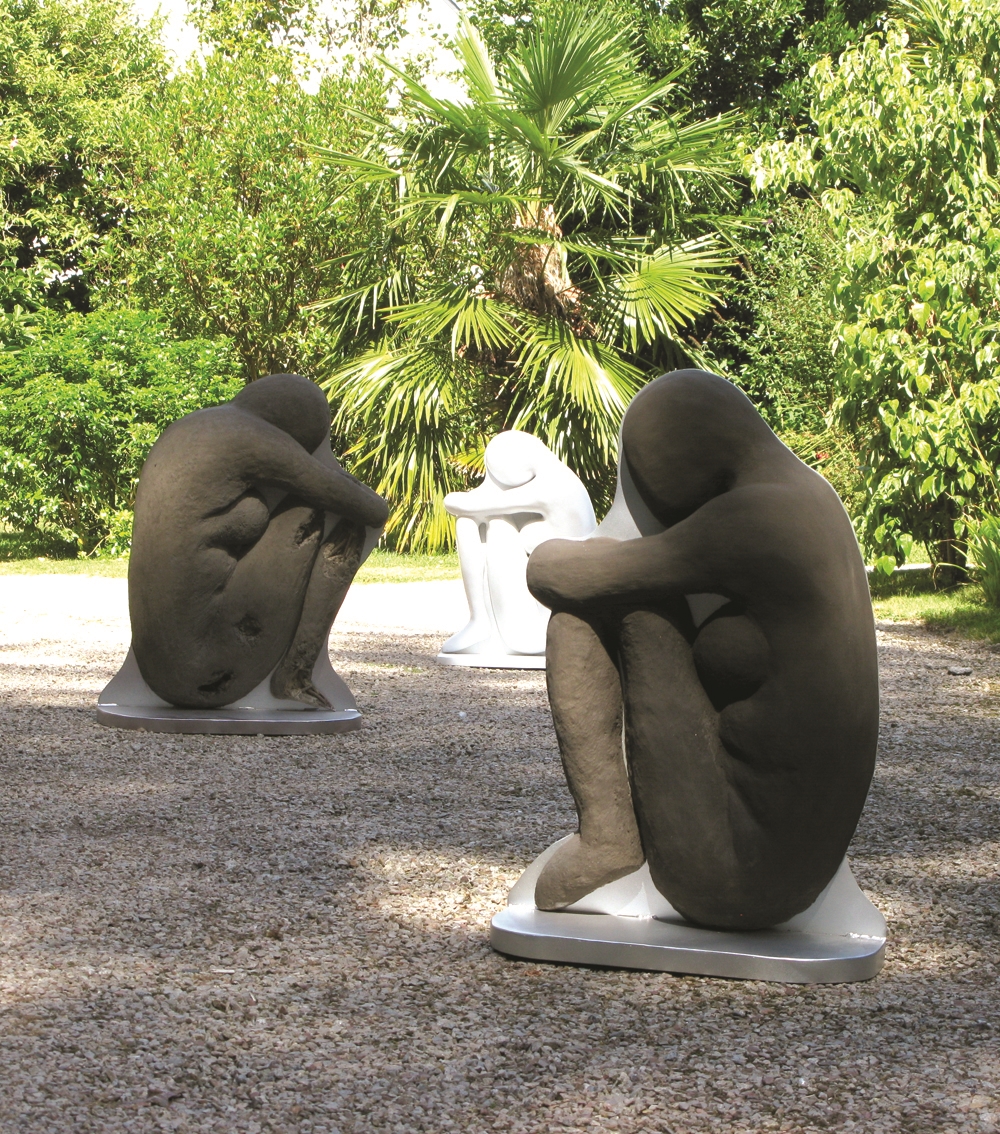 La Solitude I, II, II - installation in a garden in Brittany