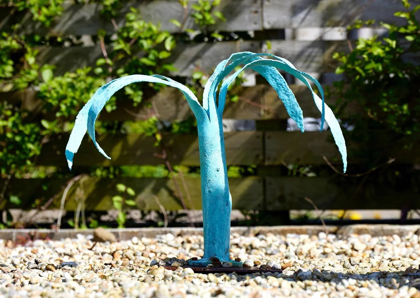 Petrified VI, 56x66x60, patinated copper salvaged in 2022 from SS Eastfield, sunk in 1917 off the Cornish Coast by a U-Boat.  #. #shipwreck #uboat #christopherchandlersculptor #cornishsculpture #xerophytegarden #circlecontemporarygallery