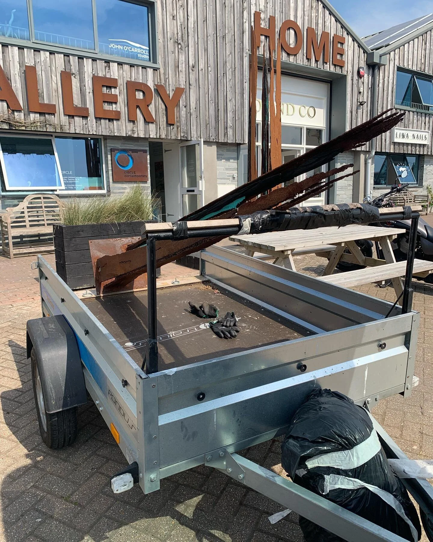 Fragment IV, 261x40x40, started in 2021, reworked 2023. Steel, charred Cornish oak, patinated copper. Delivered to @circlecontemporarygallery June 2023

#cornishsculpture
 #contemporarysculpture
#christopherchandlersculptor
#pentireheadland #josawmil