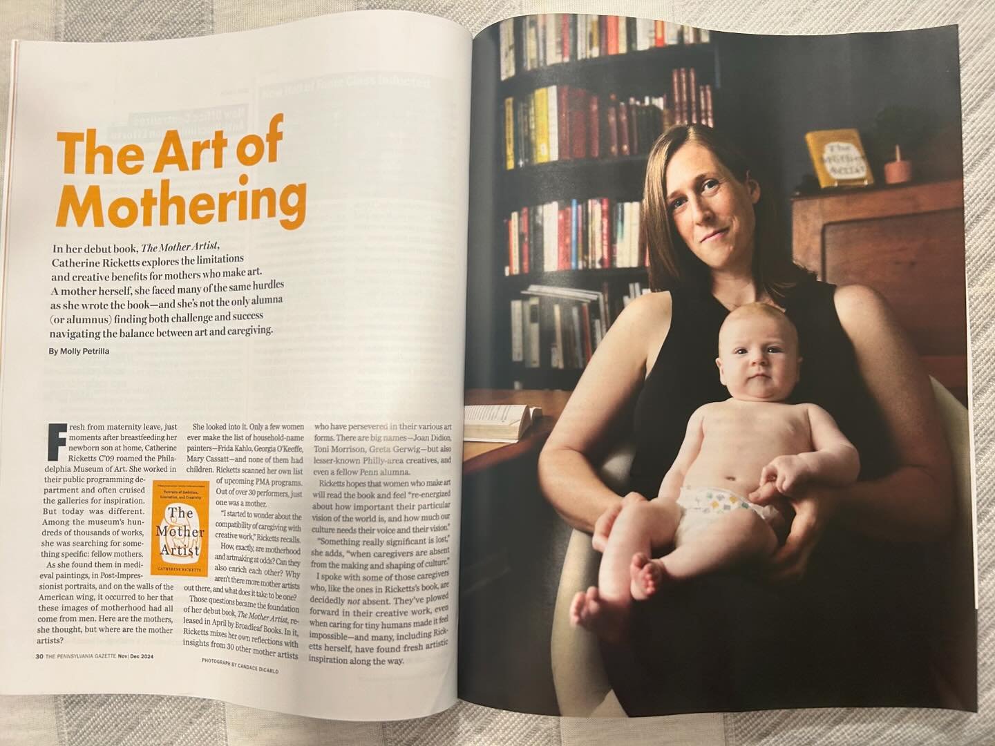 Honored to have my alma mater give me a feature and share about the book  in @penngazette. Give it a read here: thepenngazette.com/the-art-of-mothering/

Thank you for your thoughtful words, Molly Petrilla and stunning photography, Candice diCarlo.

