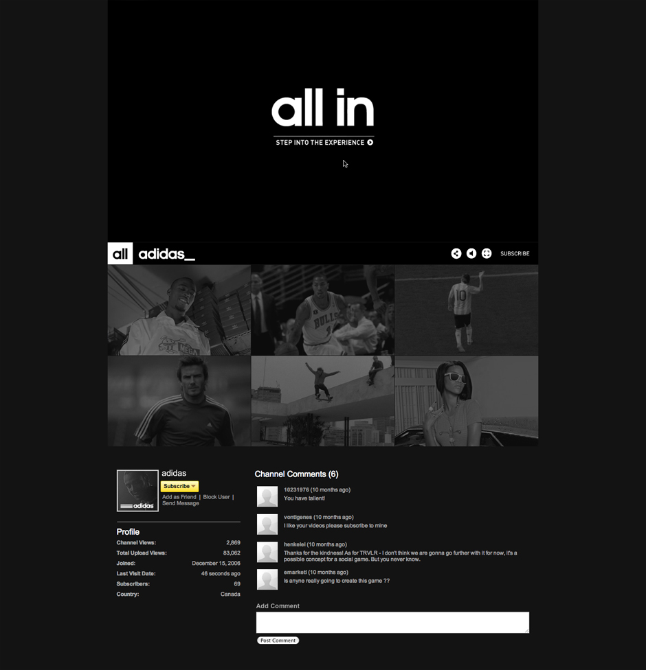 adidas all in youtube