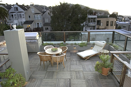 Arial view of custom deck