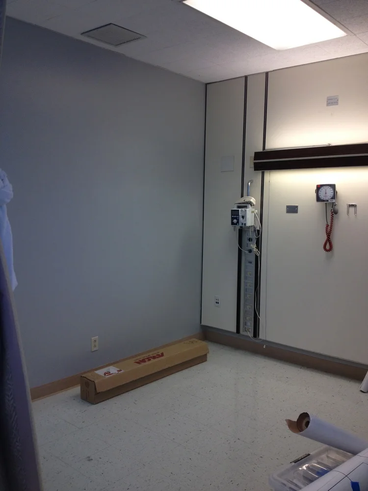 Room with base coat only