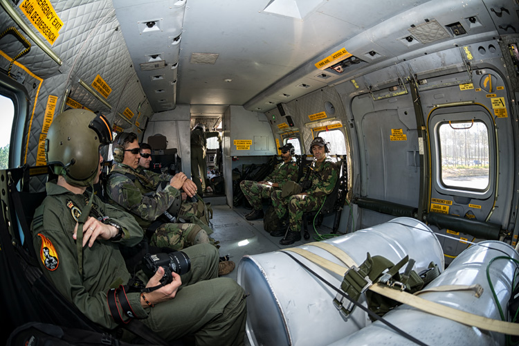 The Monday morning started with a range mission, with UPF soldiers onboard for live firing.