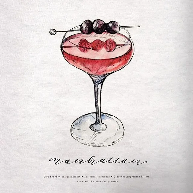 Manhattan - Originated in New York City, New York in the 1870’s - our only cocktail in the collection hailing from the Big Apple was named for the club where it was created.