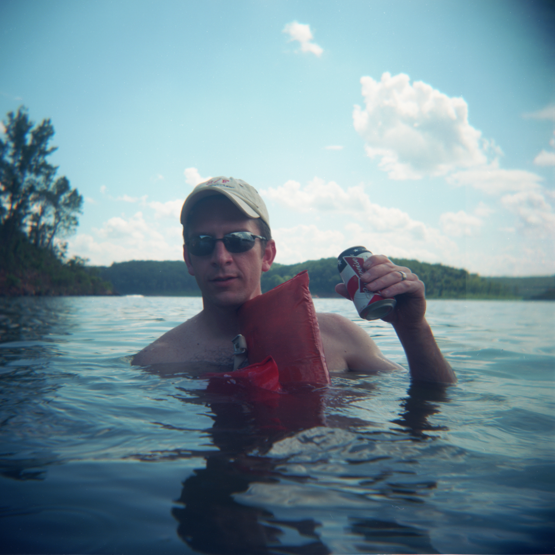 Tommy With Beer | Holga | Kodak Ektar 100 | Brad Lechner