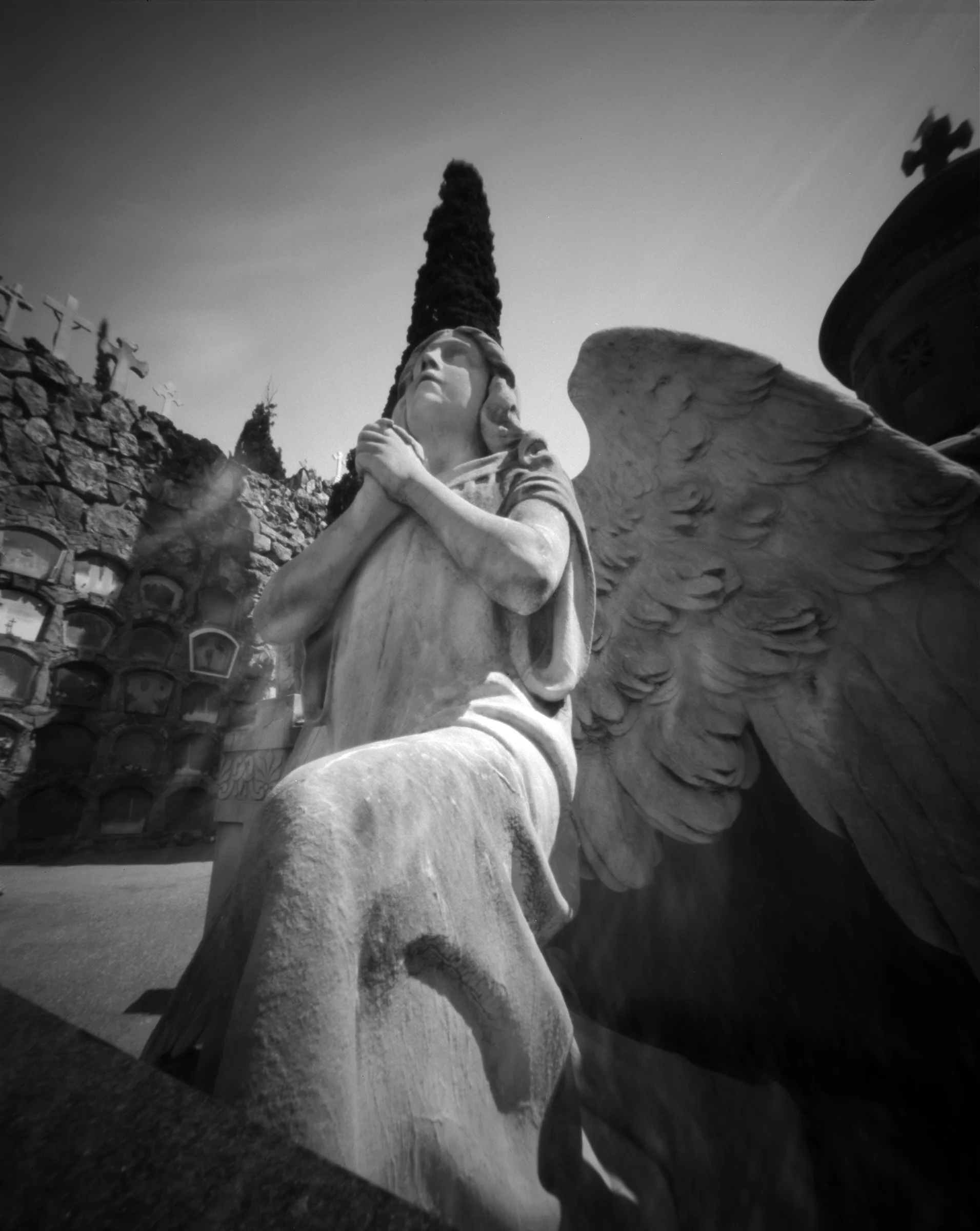 Cemetery of Montjuic - Barcelona, Spain - Fomapan 100 ASA in a The Robert Rigby Pinhole Camera - developed on homebrew 510-pyro