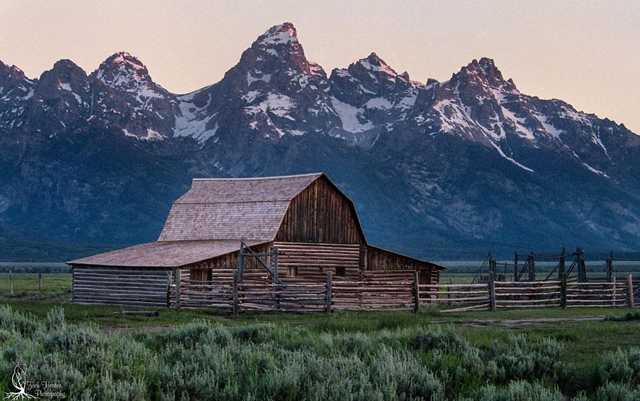 Mormon Row NikonF5 | Tamron SP24-70 | Really Right Stuff | Ektar100 F16-20"Exposure First light of the morning kissing the peaks. Beautiful morning. 