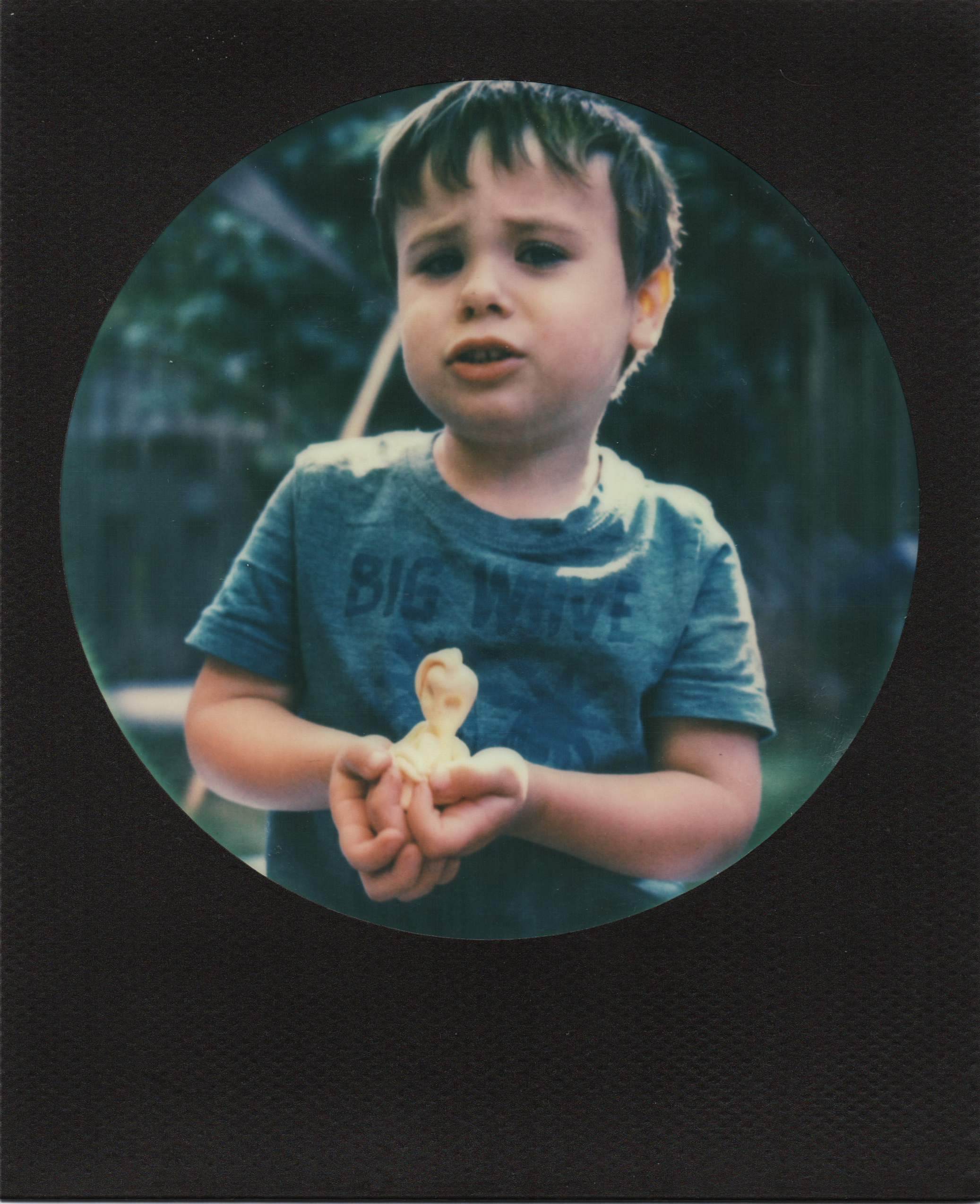 Look A Little Alien | Polaroid sx70 | Impossible Round Black Frame | Karin Klaus 