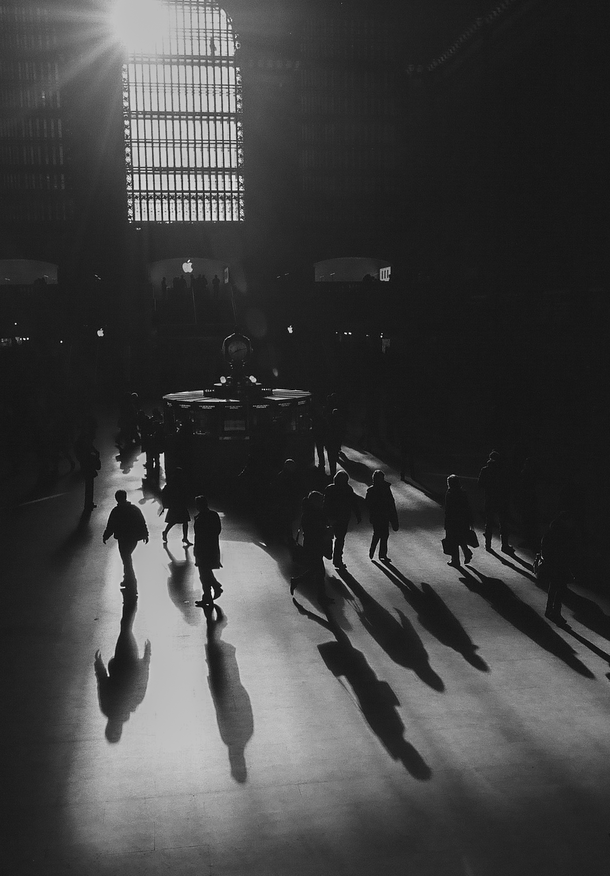 Shadows Of A Morning Rush | Nikon F100 | Tri X | Carolyn Karsten 