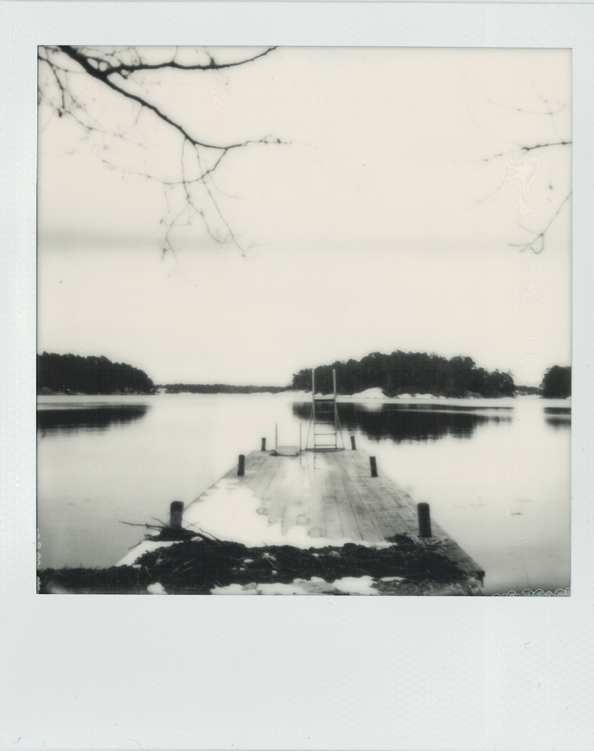 Pier | SX-70 | Impossible Project Black and White SX-70 film | Ioana Taut