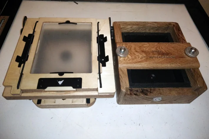 Intrepid on the left, Reality So Subtle pinhole on the right