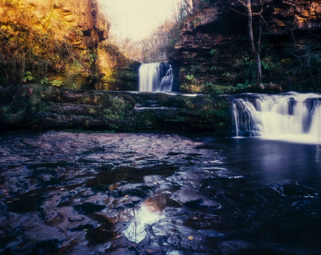 Lower Ddwli Falls, Neath Valley on expired Provia