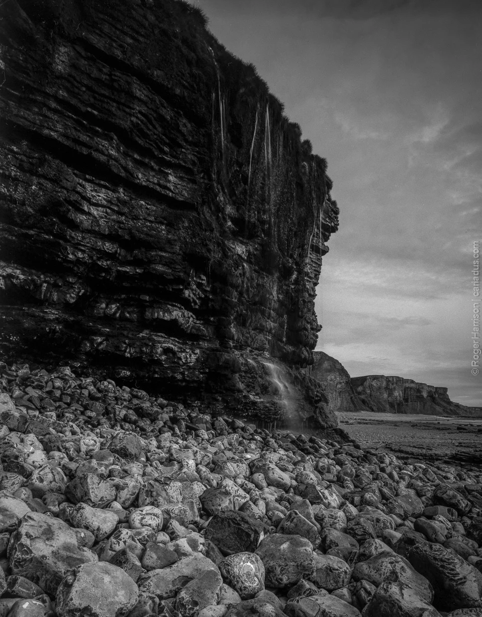 Cliff waterfall, Traeth Mawr
