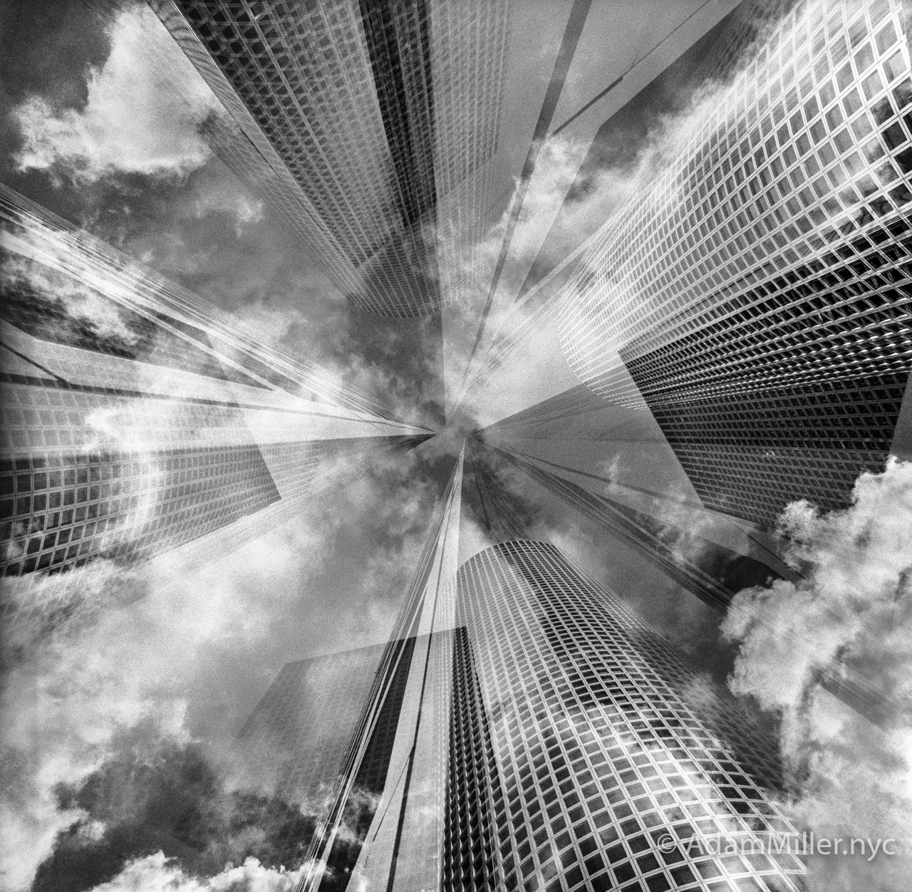 4 Exposures on One | Tri-X | 6 x 6 Hassy SWC | Negative of the Azrieli Towers in Tel Aviv | Adam Miller