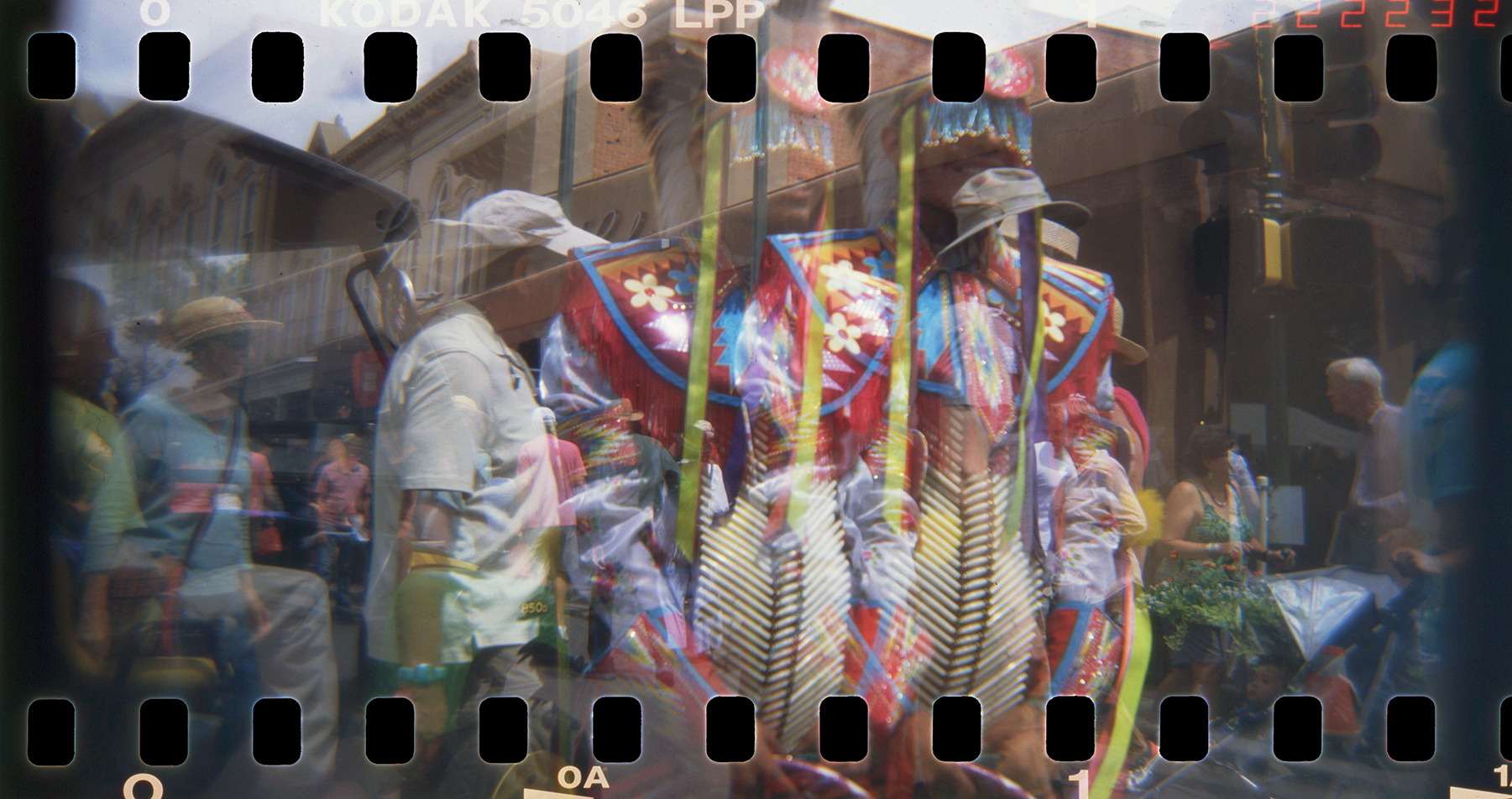 Navajo Hoop Dancer, Santa Fe | Holga 120 TLR | Kodak Ektachrome Lumiere | Barbara Justice