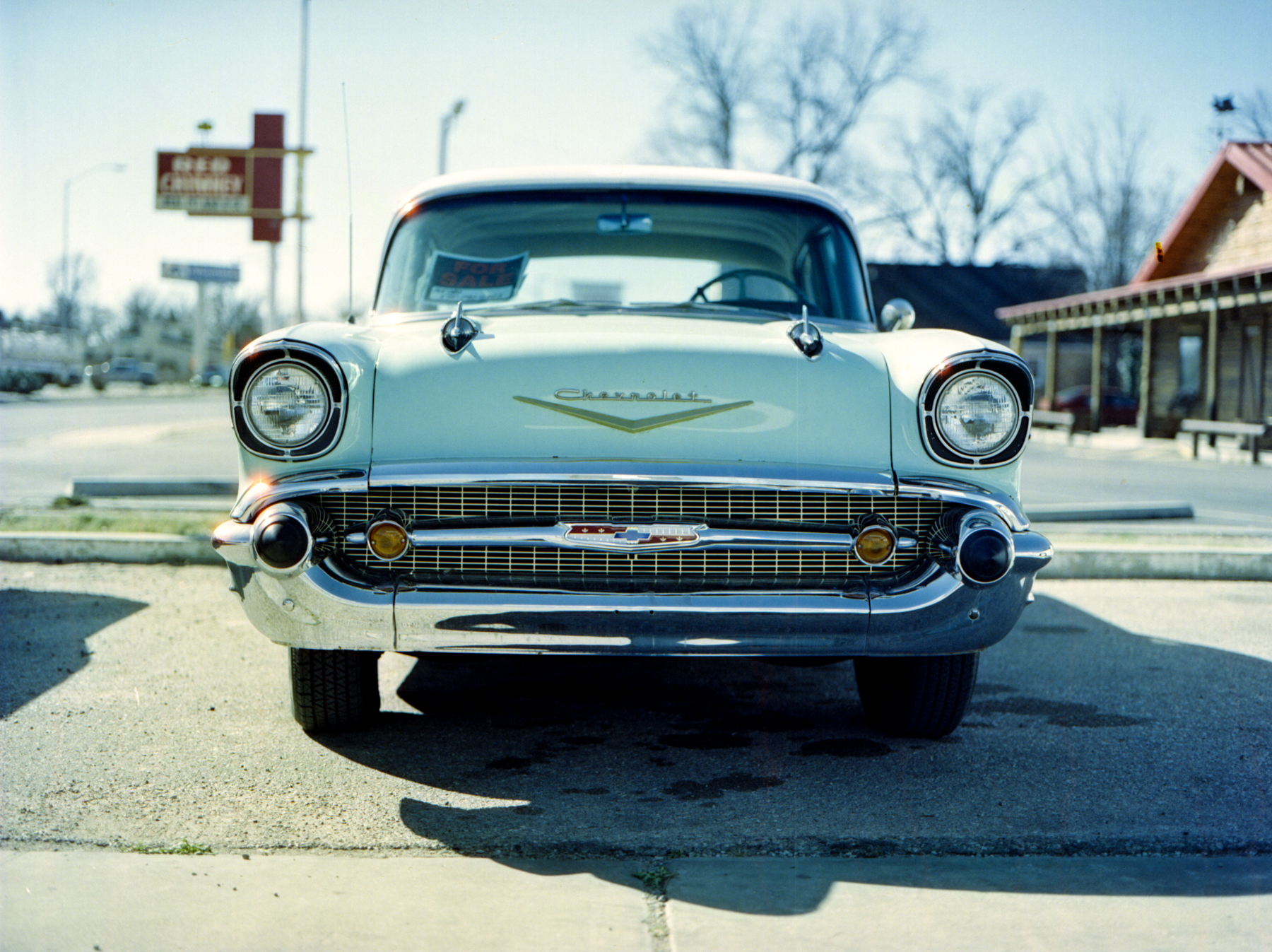 1955 Bel Air | Mamiay 645AF | 80mm | Cinestill 800T | Adam White