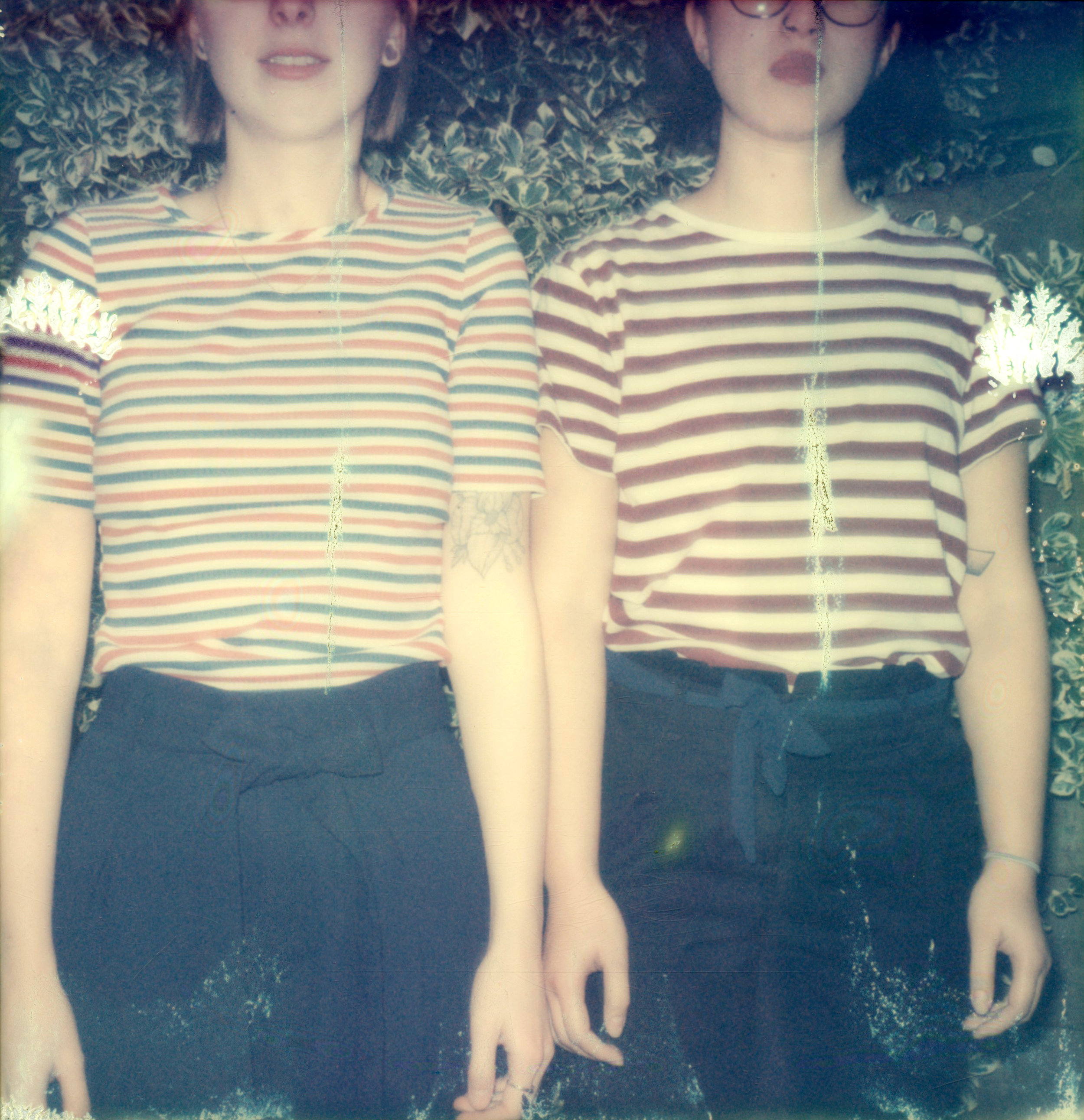 Striped Girls | Polaroid SLR680 | Impossible Project Gold Frame Color 600 | Clifford Jordeans