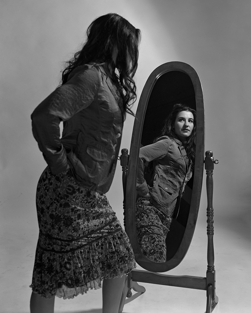 Howard Sandler | Claude in Mirror | Graflex Speed Graphic 4x5 | Optar 135mm | Delta 100