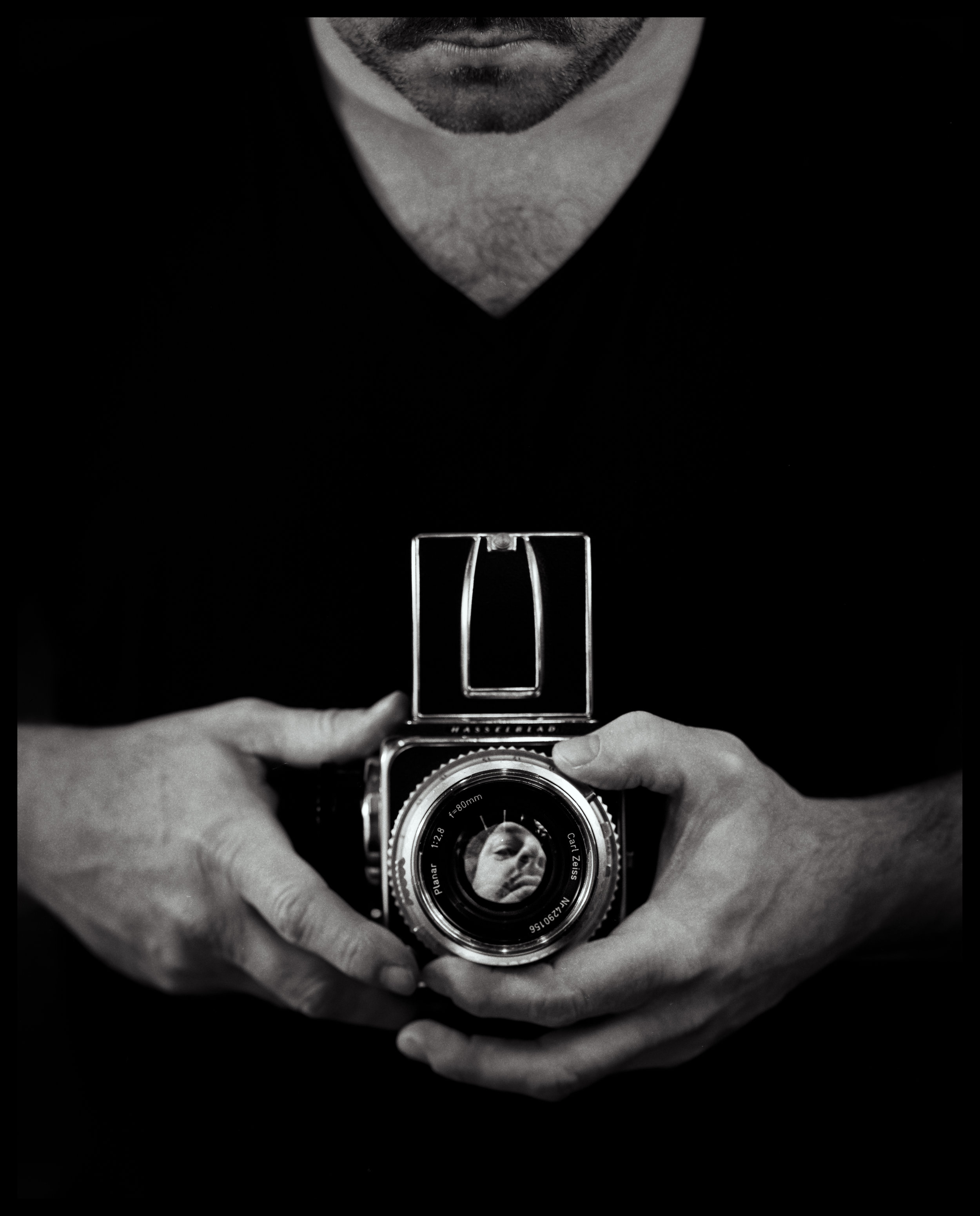 Portrait of a Photographer | Intrepid 5x4 | Schneider 240mm | Ilford HP5 | Darren Rose