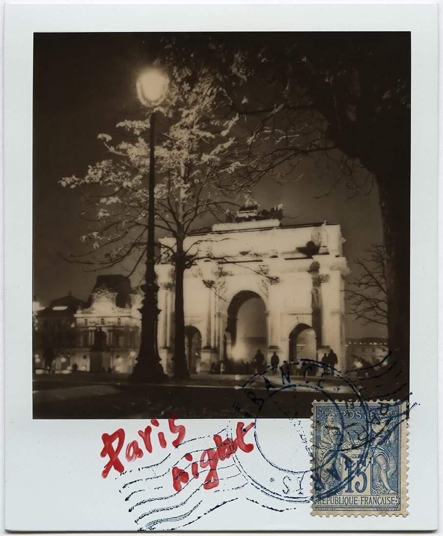 Paris Night | Polaroid 680 | Impossible Project 600 B/W | Xulong Zhang