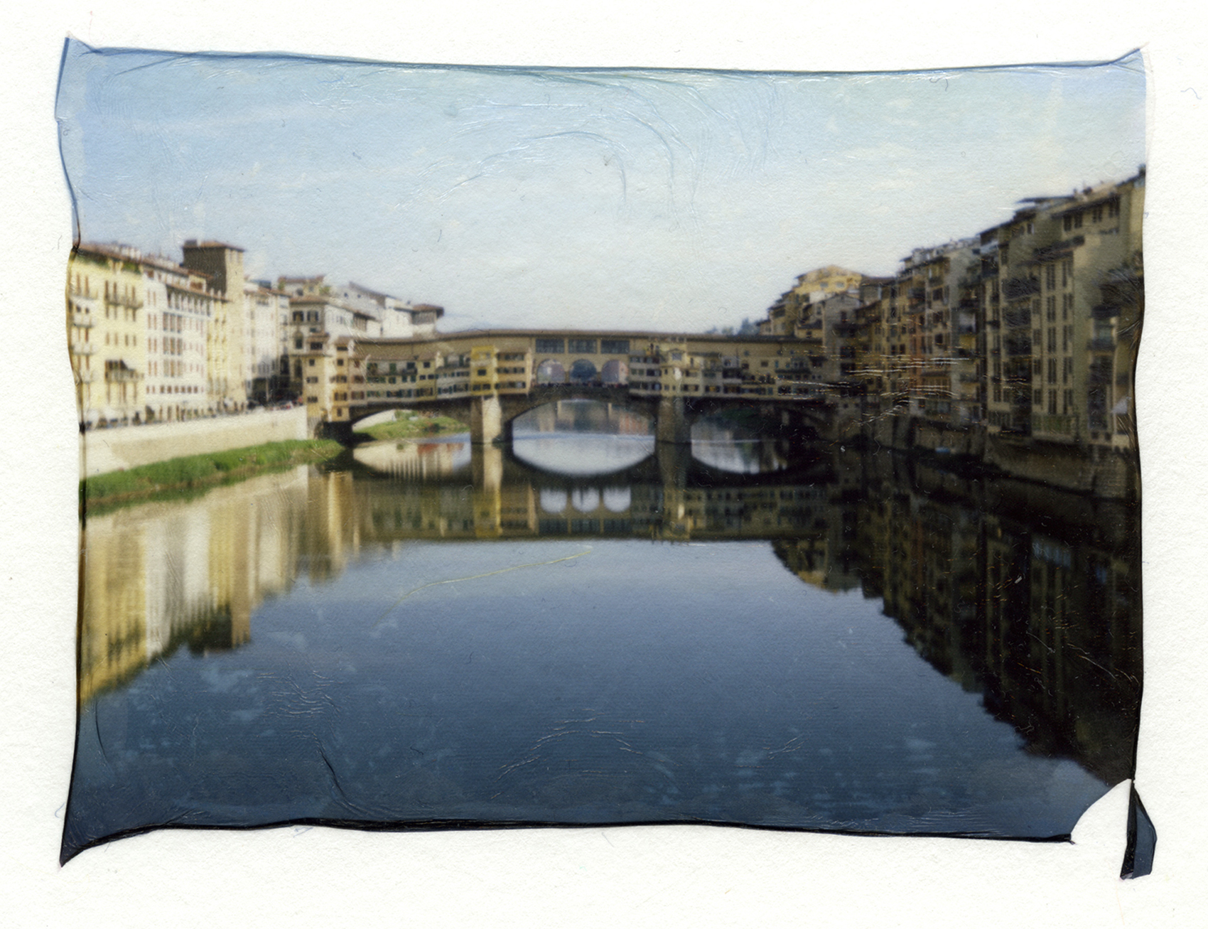 Ponte Vecchio, Florence, Italy | Polaroid Automatic 400 Land Camera | Fuji FP100C Silk Emulsion Lift | Barbara Justice