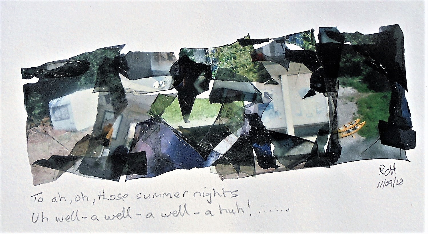 Summer Nights | Polaroid Land 100 | Fuji FP100C Emulsion Lift Collage | Robert Campbell Henderson